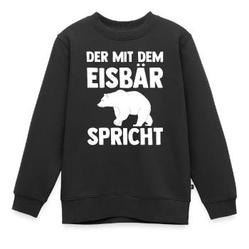 Eisbär Eisbären - Kinder Premium Organic Sweatshirt - Schwarz - Vorne - AI Model Kid Female (0cm)