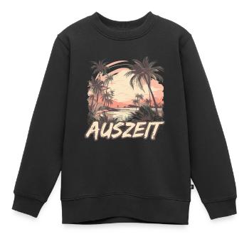 Auszeit Urlaub Hängematte Strand - Kinder Premium Organic Sweatshirt - Schwarz - Vorne - AI Model Kid Female (0cm)