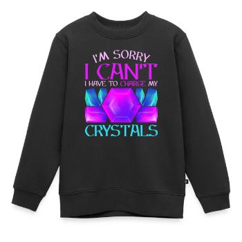 Crystal Healer Cristaux de guérison des cristaux - Sweat Premium enfant bio - noir - Devant - AI Model Kid Female (0cm)
