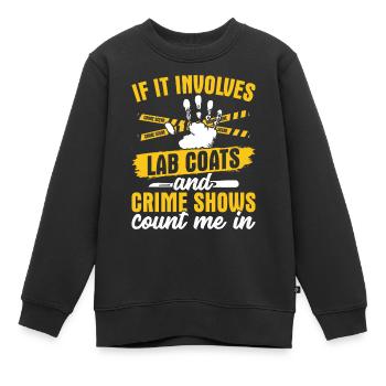Drôle de coroner - Sweat Premium enfant bio - noir - Devant - AI Model Kid Female (0cm)