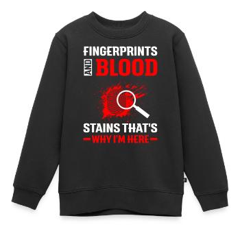 Drôle de scientifique médico-légal - Sweat Premium enfant bio - noir - Devant - AI Model Kid Female (0cm)
