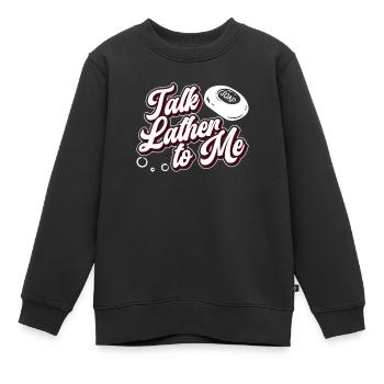 savon fabrication savon savonnière savonnerie savon chaudière - Sweat Premium enfant bio - noir - Devant - AI Model Kid Female (0cm)