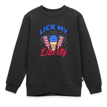 Lèche ma liberté - Sweat Premium enfant bio - noir - Devant - AI Model Kid Female (0cm)