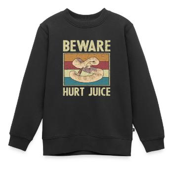 Attention Hurt Juice Retro Rattlesnake Cadeau - Sweat Premium enfant bio - noir - Devant - AI Model Kid Female (0cm)