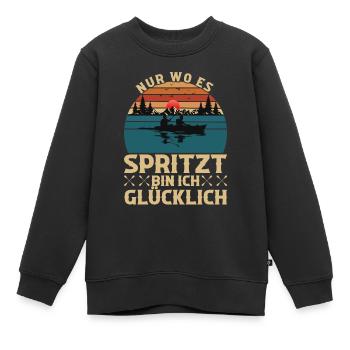Kajak Paddler Kajakfahrer Paddeln Kajakfahren - Kinder Premium Organic Sweatshirt - Schwarz - Vorne - AI Model Kid Female (0cm)