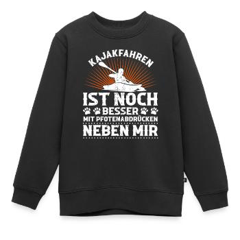Kajakfahrer Kajak Paddler Paddeln Kajakfahren - Kinder Premium Organic Sweatshirt - Schwarz - Vorne - AI Model Kid Female (0cm)