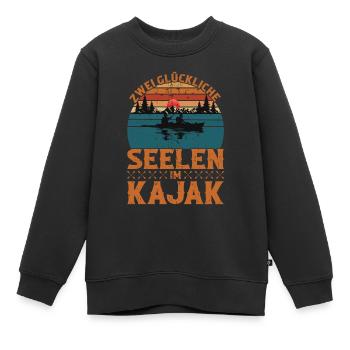 Kajakfahren Paddeln Kajak Spruch Kajakfahrer - Kinder Premium Organic Sweatshirt - Schwarz - Vorne - AI Model Kid Female (0cm)