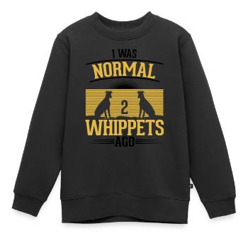 Whippet Hund Windhund Sighthound - Kinder Premium Organic Sweatshirt - Schwarz - Vorne - AI Model Kid Female (0cm)