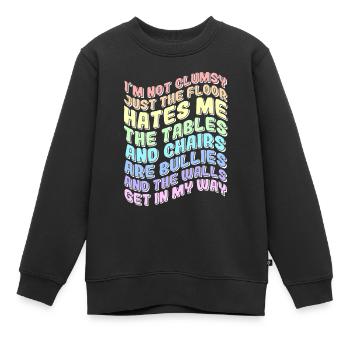 Je ne suis pas maladroit drôle - Sweat Premium enfant bio - noir - Devant - AI Model Kid Female (0cm)