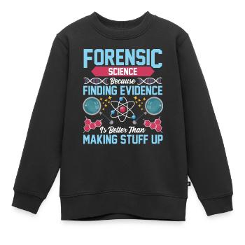 Coroner drôle - Sweat Premium enfant bio - noir - Devant - AI Model Kid Female (0cm)