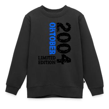 2004 Oktober Limited Edition 19. Geburtstag Deko - Kinder Premium Organic Sweatshirt - Schwarz - Vorne - AI Model Kid Female (0cm)