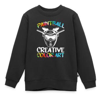 Paintball Kreative Farbe Farbe Kunst Airsoft Paint - Kinder Premium Organic Sweatshirt - Schwarz - Vorne - AI Model Kid Female (0cm)