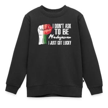 Madagaskar-Stolz Madagaskar-Flagge Gewachsen - Kinder Premium Organic Sweatshirt - Schwarz - Vorne - AI Model Kid Female (0cm)