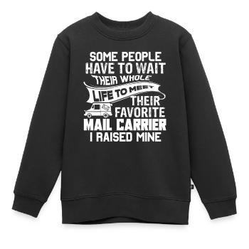 Mail Carrier Proud Parent Of A Mail Carrier - Kids Premium Organic Sweatshirt - black - Front - AI Model Kid Female (0cm)