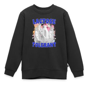 Produits laitiers sans lactose sans lait Produits amusants - Sweat Premium enfant bio - noir - Devant - AI Model Kid Female (0cm)