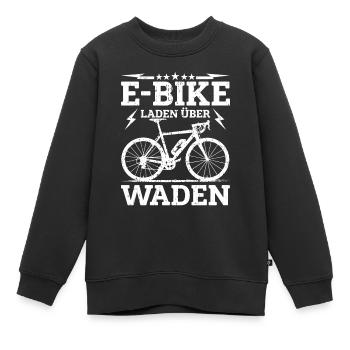 E-Bike Fahrradfahrer Elektrofahrrad Fahrradfahrer - Kinder Premium Organic Sweatshirt - Schwarz - Vorne - AI Model Kid Female (0cm)