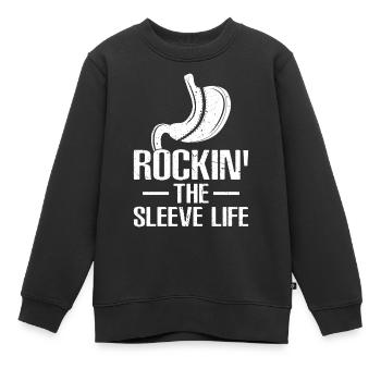 Lustige Magenhülse Bariatrische Chirurgie - Kinder Premium Organic Sweatshirt - Schwarz - Vorne - AI Model Kid Female (0cm)
