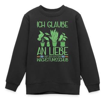 Gartenarbeit Schrebergarten Blumen Gärtnerin - Kinder Premium Organic Sweatshirt - Schwarz - Vorne - AI Model Kid Female (0cm)