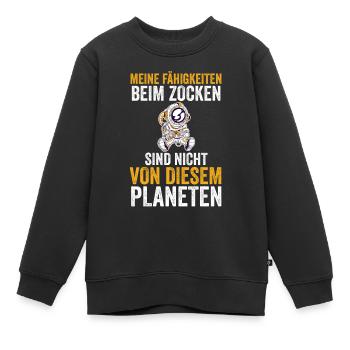 Zocker Zocken Gamer - Kinder Premium Organic Sweatshirt - Schwarz - Vorne - AI Model Kid Female (0cm)