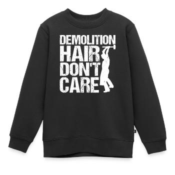 Journée amusante de démolition de maison - Sweat Premium enfant bio - noir - Devant - AI Model Kid Female (0cm)
