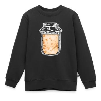 Sauerteig Im Glas - Kinder Premium Organic Sweatshirt - Schwarz - Vorne - AI Model Kid Female (0cm)