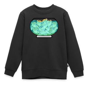 Kugelfisch Aquarium Kugelfische - Kinder Premium Organic Sweatshirt - Schwarz - Vorne - AI Model Kid Female (0cm)