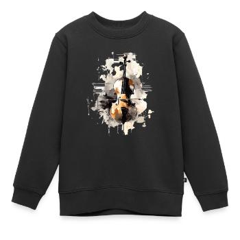 Violoncelle Symphonie Violoncelliste passionné - Sweat Premium enfant bio - noir - Devant - AI Model Kid Female (0cm)