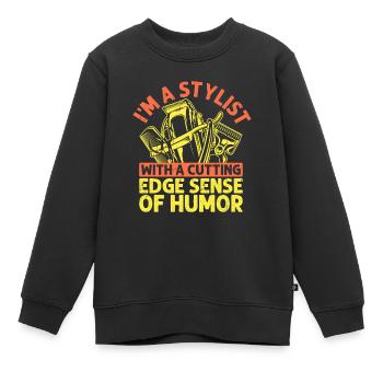 Coiffeur Coiffeur Coiffeur Coiffure Coiffure - Sweat Premium enfant bio - noir - Devant - AI Model Kid Female (0cm)