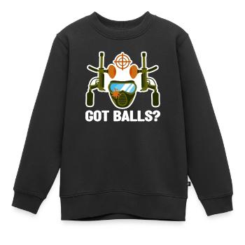 Got Balls Funny Paintball Spieler Paintballing - Kinder Premium Organic Sweatshirt - Schwarz - Vorne - AI Model Kid Female (0cm)