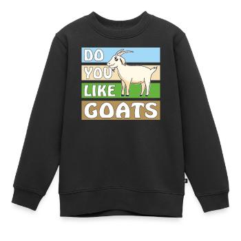 AIMEZ-VOUS LES CHÈVRES - Sweat Premium enfant bio - noir - Devant - AI Model Kid Female (0cm)