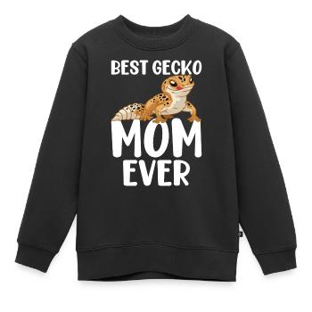 Leopard Eidechse Reptil - Kinder Premium Organic Sweatshirt - Schwarz - Vorne - AI Model Kid Female (0cm)