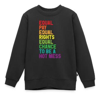 Feminismus Feminismus Frauen Gleichberechtigung - Kinder Premium Organic Sweatshirt - Schwarz - Vorne - AI Model Kid Female (0cm)