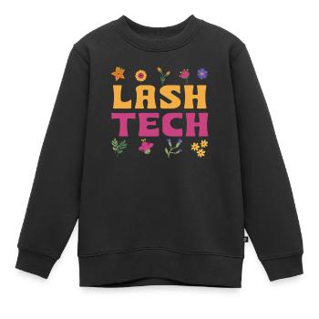Technicienne en cils - Sweat Premium enfant bio - noir - Devant - AI Model Kid Female (0cm)