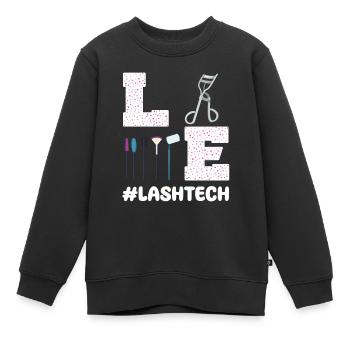 Equipement de technicien en cils Extensions de cils - Sweat Premium enfant bio - noir - Devant - AI Model Kid Female (0cm)