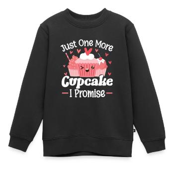 Pâtisserie Boulangerie Boulanger Drôle juste un cupcake de plus I - Sweat Premium enfant bio - noir - Devant - AI Model Kid Female (0cm)