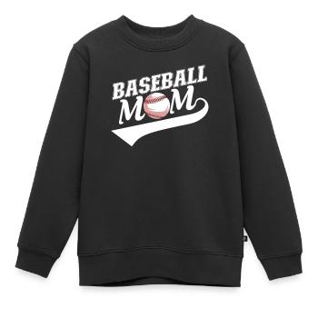 Baseball Baseball Mom - Kinder Premium Organic Sweatshirt - Schwarz - Vorne - AI Model Kid Female (0cm)