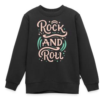 Rock And Roll Rock Statement Motto - Kinder Premium Organic Sweatshirt - Schwarz - Vorne - AI Model Kid Female (0cm)