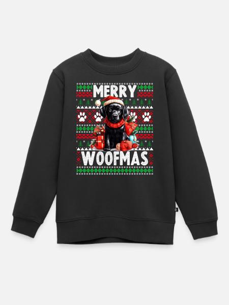 Schwarzer Labrador Hund Lustige Weihnachten Hässlicher Pullover - Kinder Premium Organic Sweatshirt - Schwarz