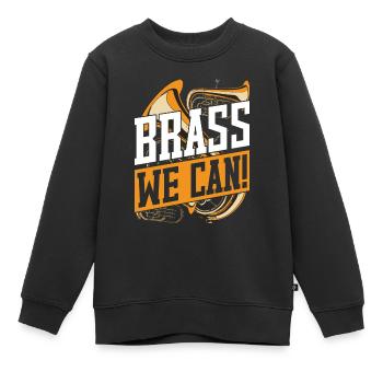 Euphonium Euphoniste Laiton Nous pouvons! - Sweat Premium enfant bio - noir - Devant - AI Model Kid Female (0cm)