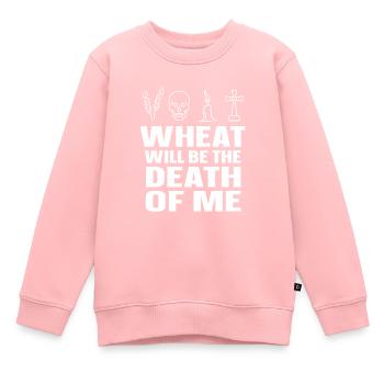Glutenfrei Sarkastisch - Kinder Premium Organic Sweatshirt - Rosa - Vorne - AI Model Kid Female (0cm)