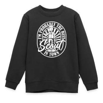 Pfadfinder - Kinder Premium Organic Sweatshirt - Schwarz - Vorne - AI Model Kid Female (0cm)