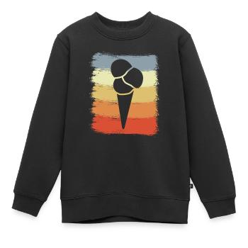Eistüte - Kinder Premium Organic Sweatshirt - Schwarz - Vorne - AI Model Kid Female (0cm)