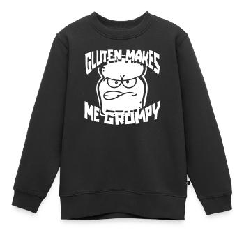 Glutenfrei Lustig - Kinder Premium Organic Sweatshirt - Schwarz - Vorne - AI Model Kid Female (0cm)