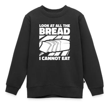 Sans gluten - Sweat Premium enfant bio - noir - Devant - AI Model Kid Female (0cm)