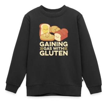 Glutenfrei Lustig - Kinder Premium Organic Sweatshirt - Schwarz - Vorne - AI Model Kid Female (0cm)