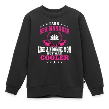 Lustige Spa Managerin Mama - Kinder Premium Organic Sweatshirt - Schwarz - Vorne - AI Model Kid Female (0cm)