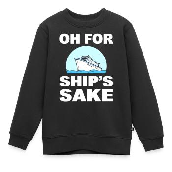 Kreuzfahrturlaub Tourist - Kinder Premium Organic Sweatshirt - Schwarz - Vorne - AI Model Kid Female (0cm)