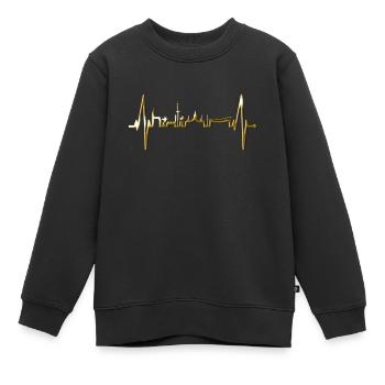 Hannover Skyline Herzschlag Fan Liebe Hannöversch - Sweat Premium enfant bio - noir - Devant - AI Model Kid Female (0cm)