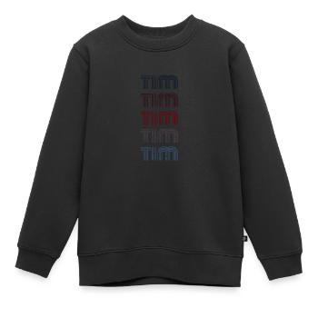 70er Retro Name Vintage Personalisieres Tim - Kinder Premium Organic Sweatshirt - Schwarz - Vorne - AI Model Kid Female (0cm)