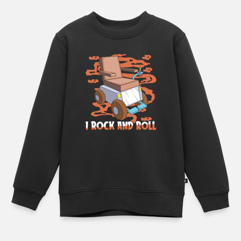 Rollstuhl Rollstuhlfahrer - Kinder Premium Organic Sweatshirt - Schwarz